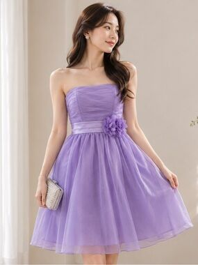Lavender mini tube top dress